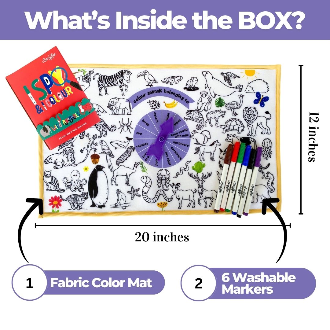 I Spy & I Colour - Wild animals