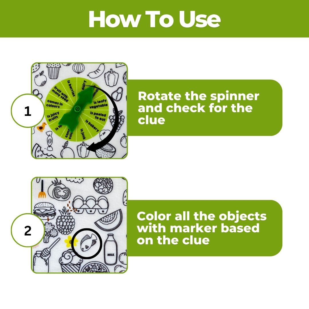 I Spy & I Colour - Food we eat