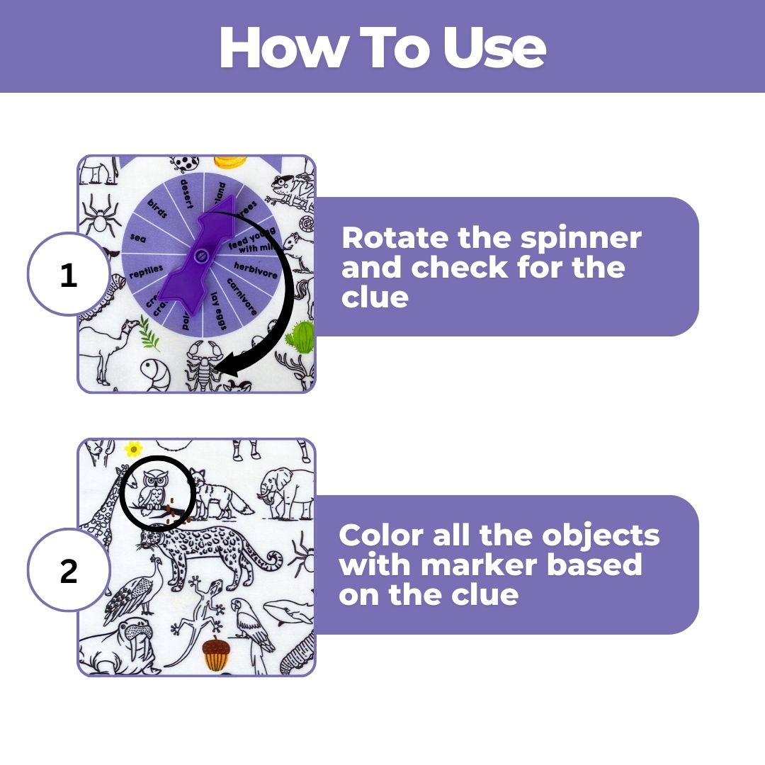 I Spy & I Colour - Wild animals