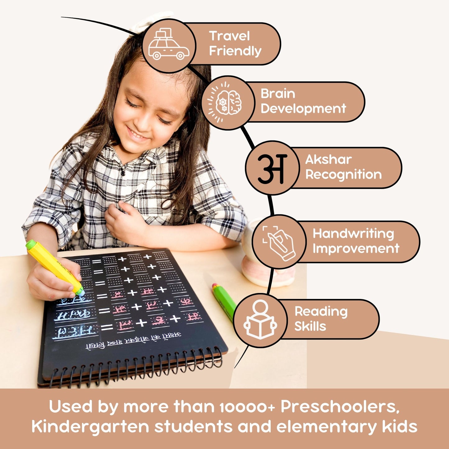 Hindi Pre-Writing Board