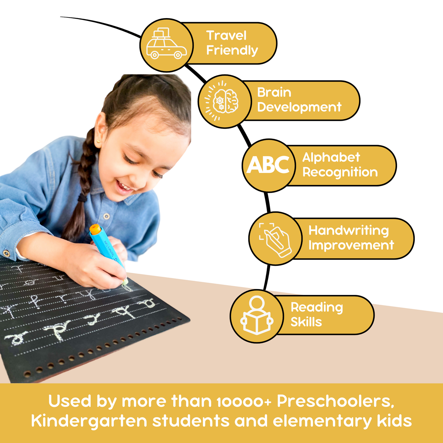 Language Tracing Board (English+Hindi)