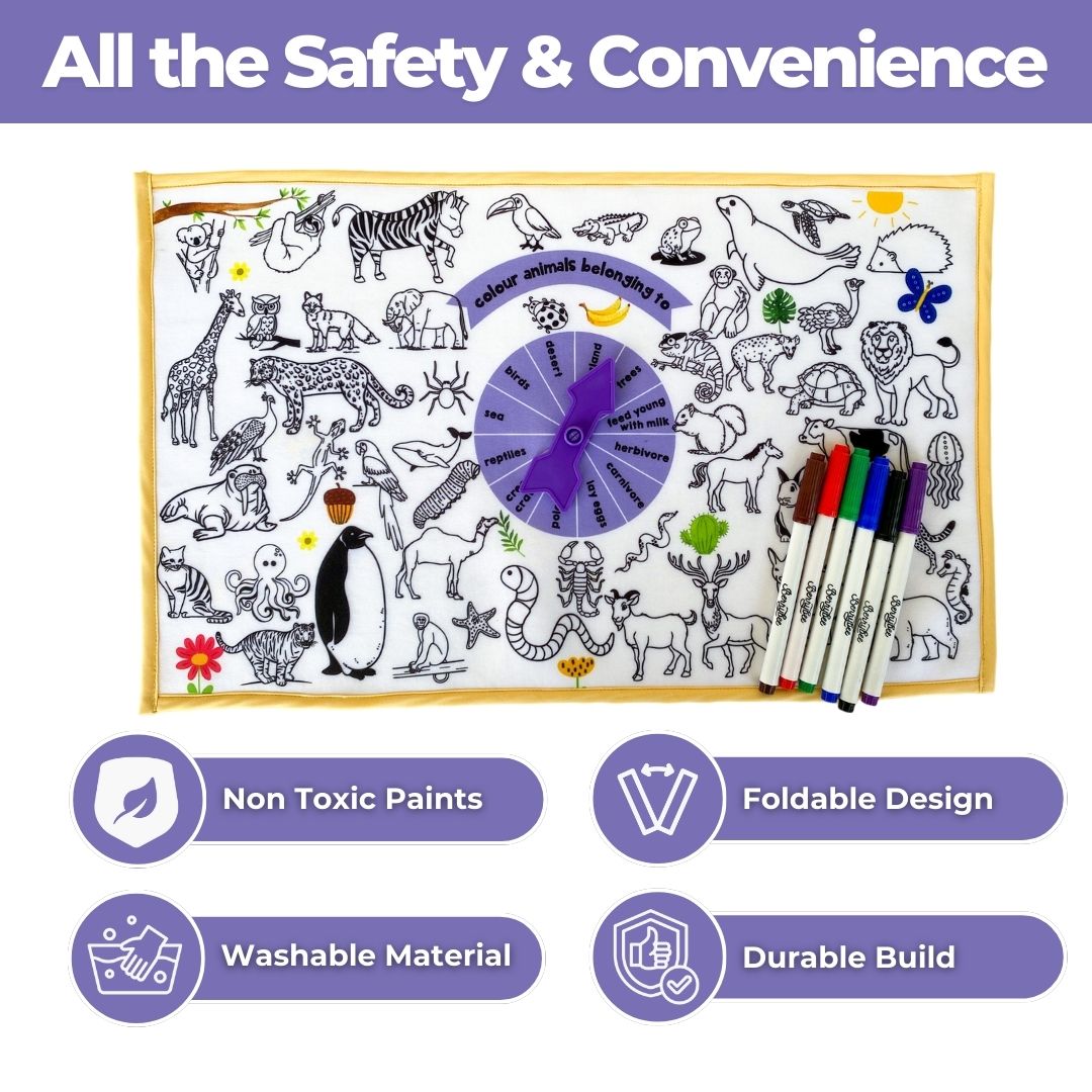 I Spy & I Colour - Wild animals