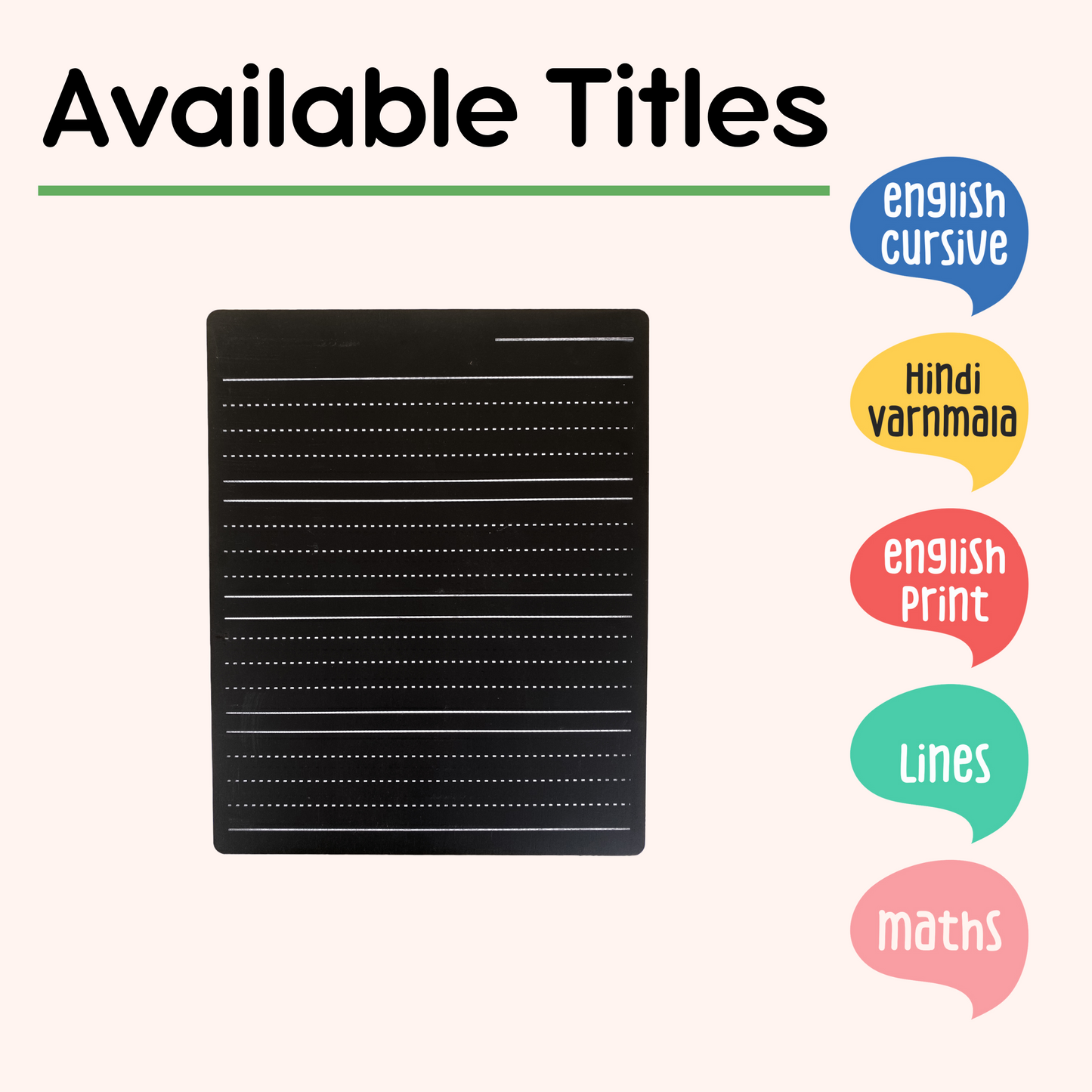 Preschool Basics: English and Hindi Tracing Board