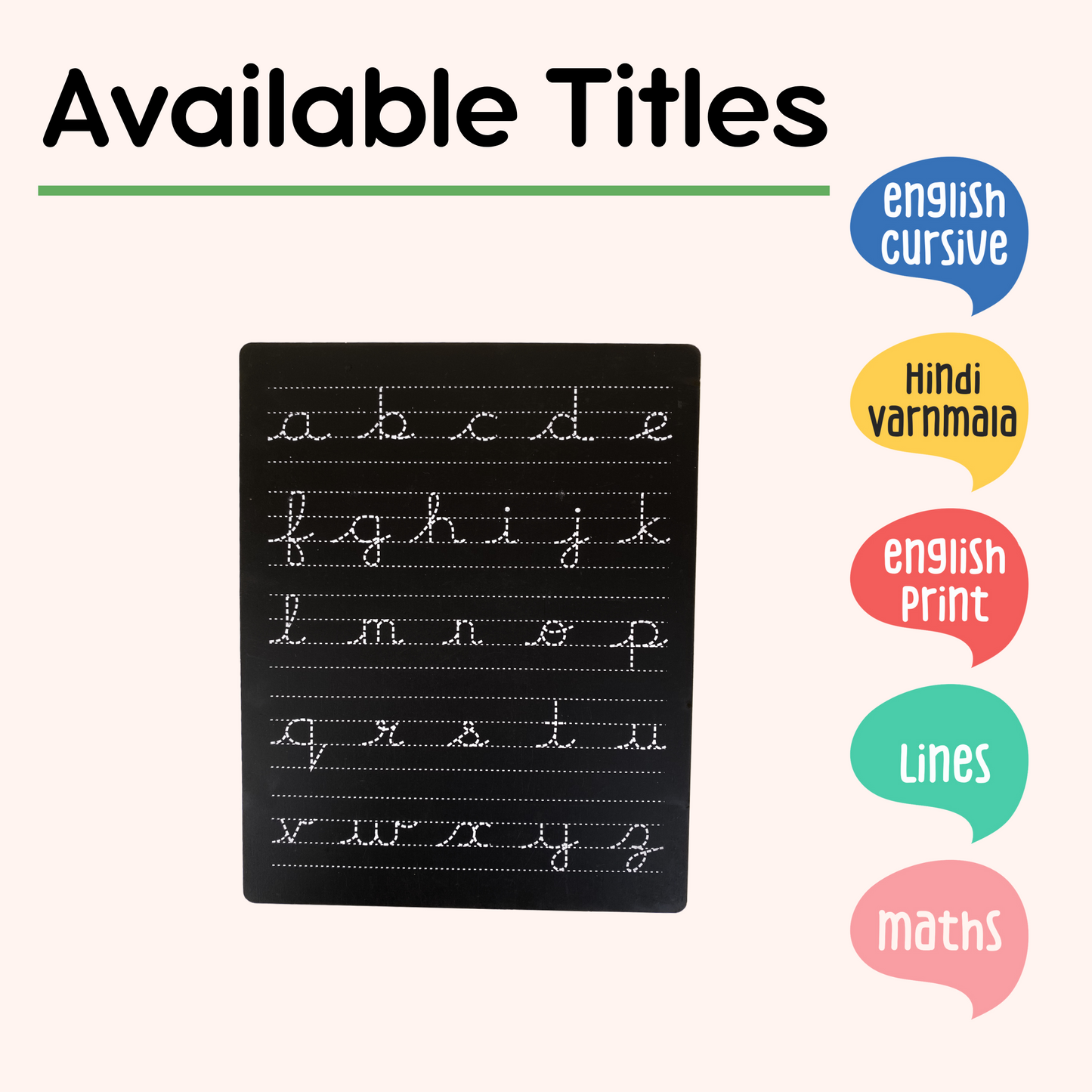 English Cursive Tracing Board