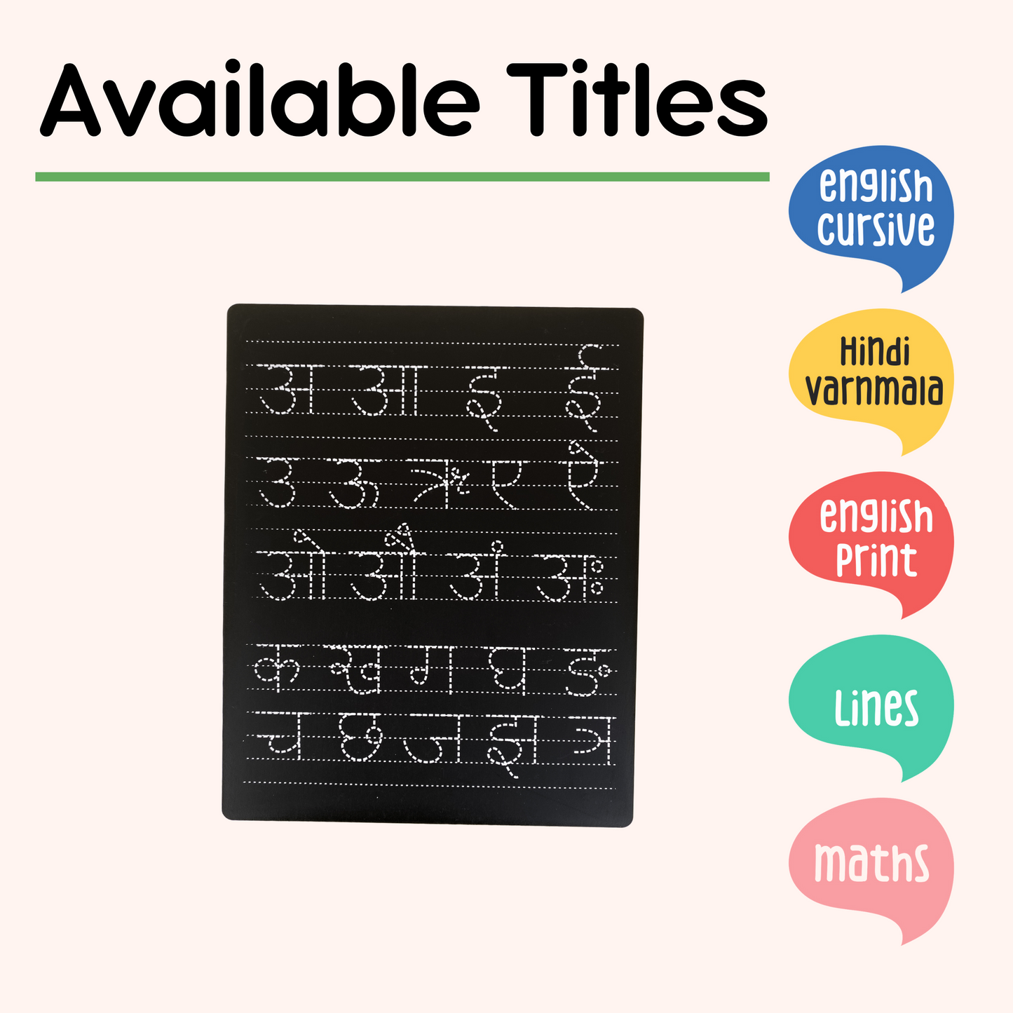 Hindi Varnmala Tracing Board