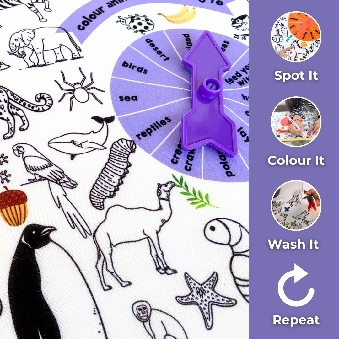 I Spy & I Colour - Wild animals