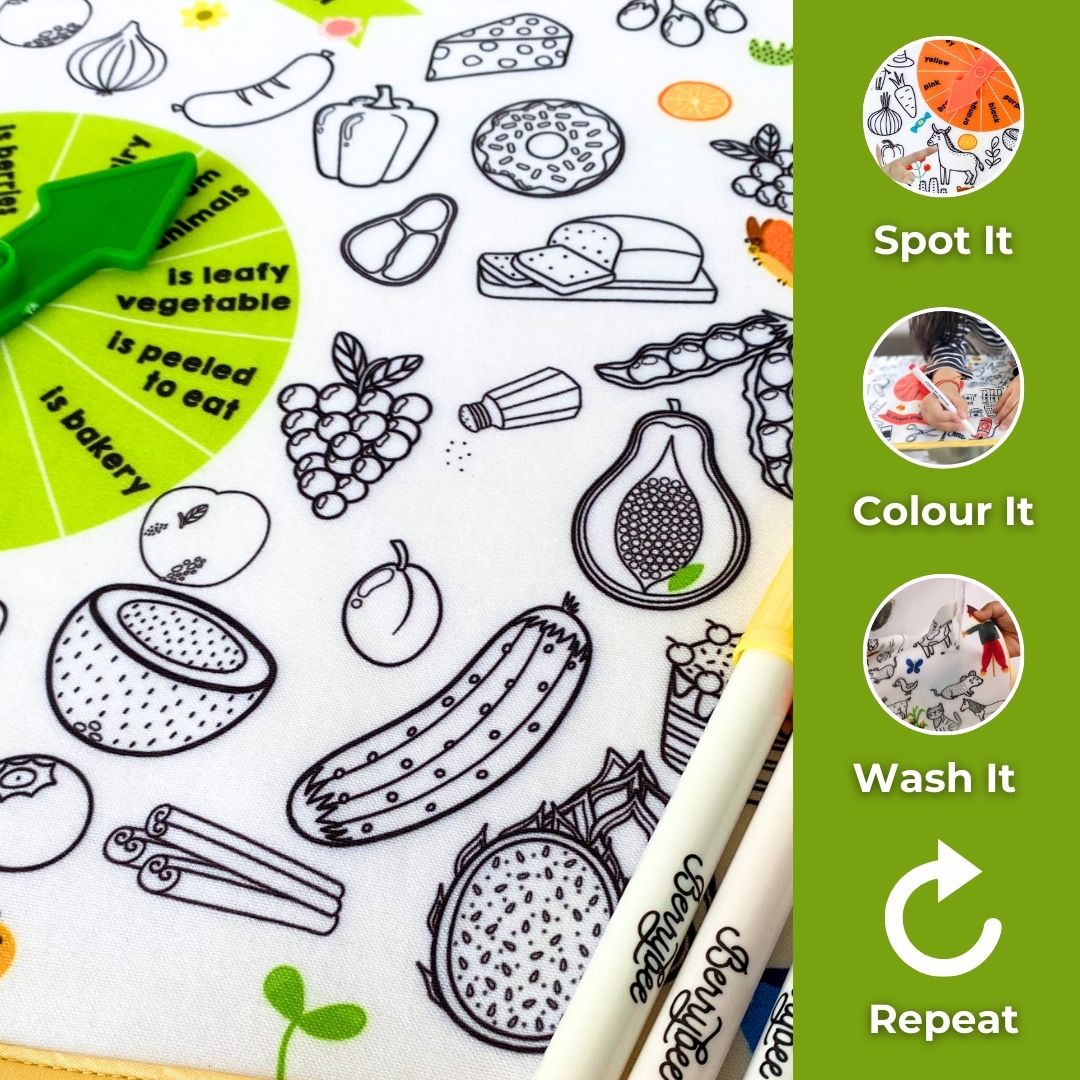 I Spy & I Colour - Food we eat