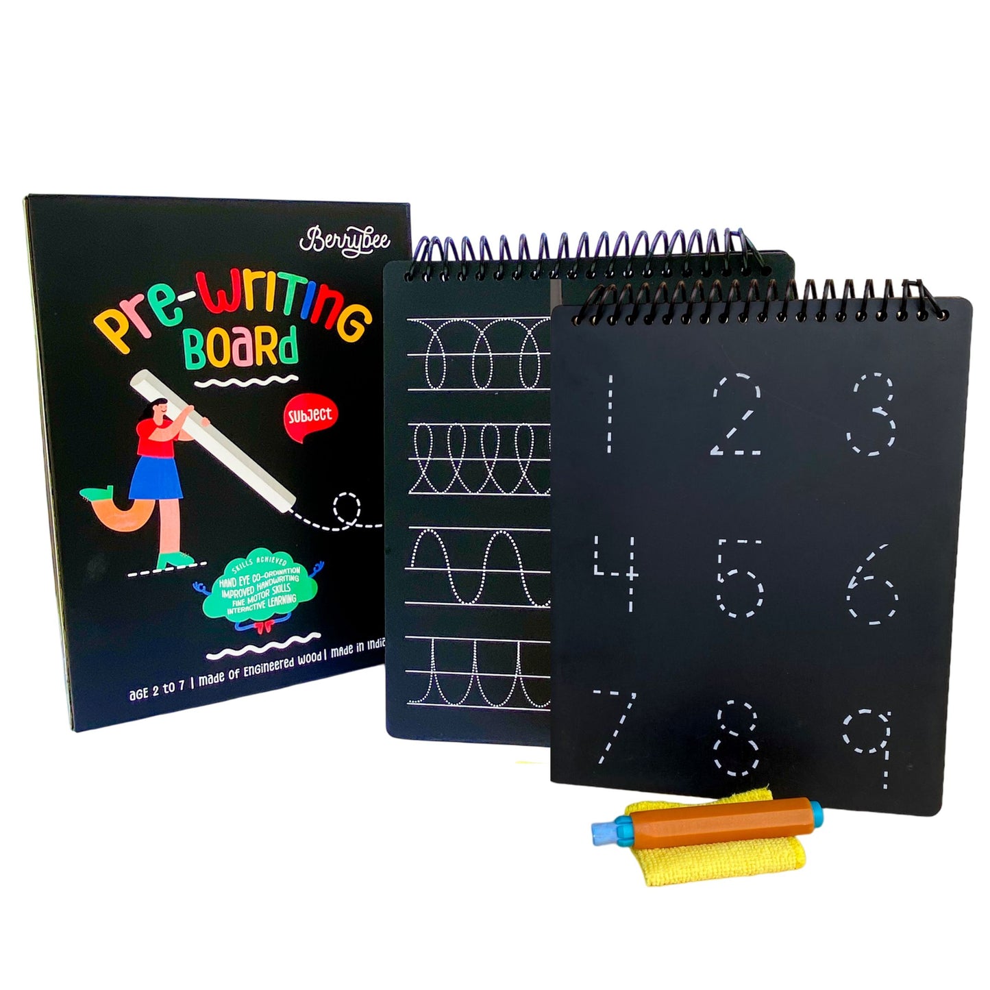 PreWriting Essentials Set (Patterns + 3 in 1 (English+ Maths +Varnmala))