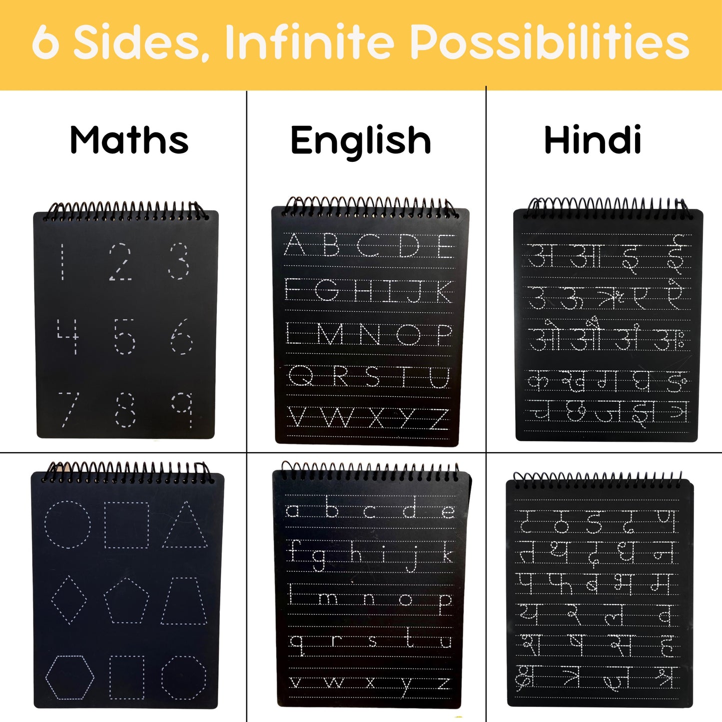 PreWriting Essentials Set (Patterns + 3 in 1 (English+ Maths +Varnmala))