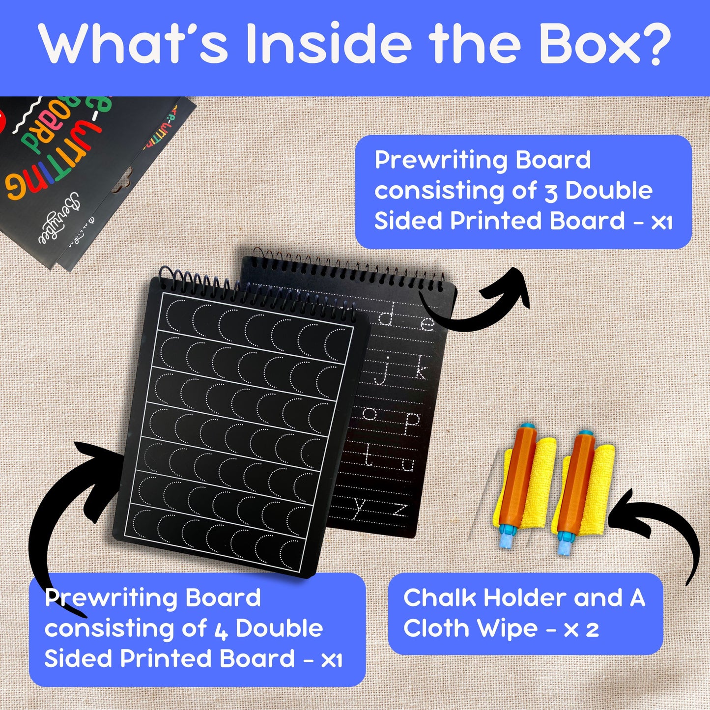 PreWriting Essentials Set (Patterns + 3 in 1 (English+ Maths +Varnmala))