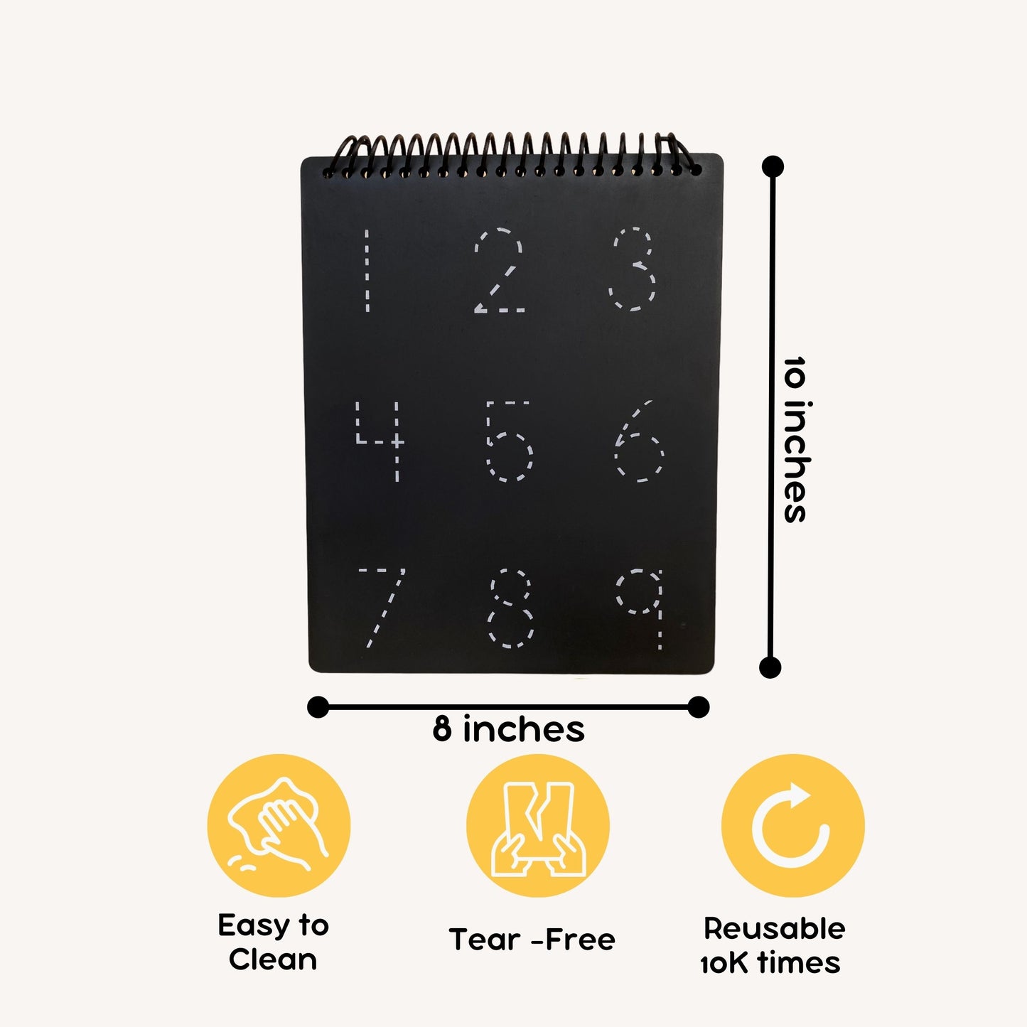 3 - in -1 Pre-Writing Board ( English Alphabet + Hindi Varnmala + Number and Shapes)