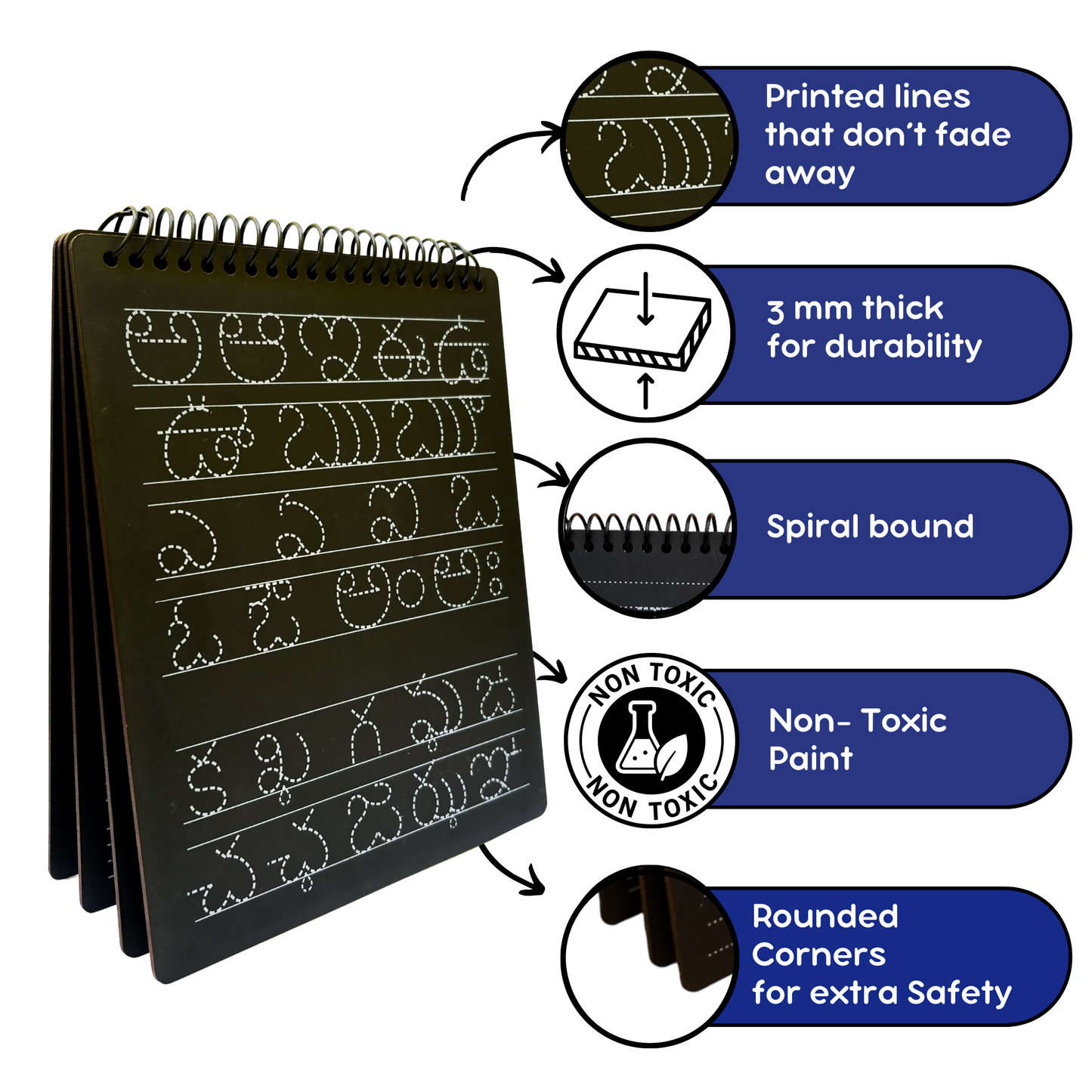 Telgu Pre-Writing Board