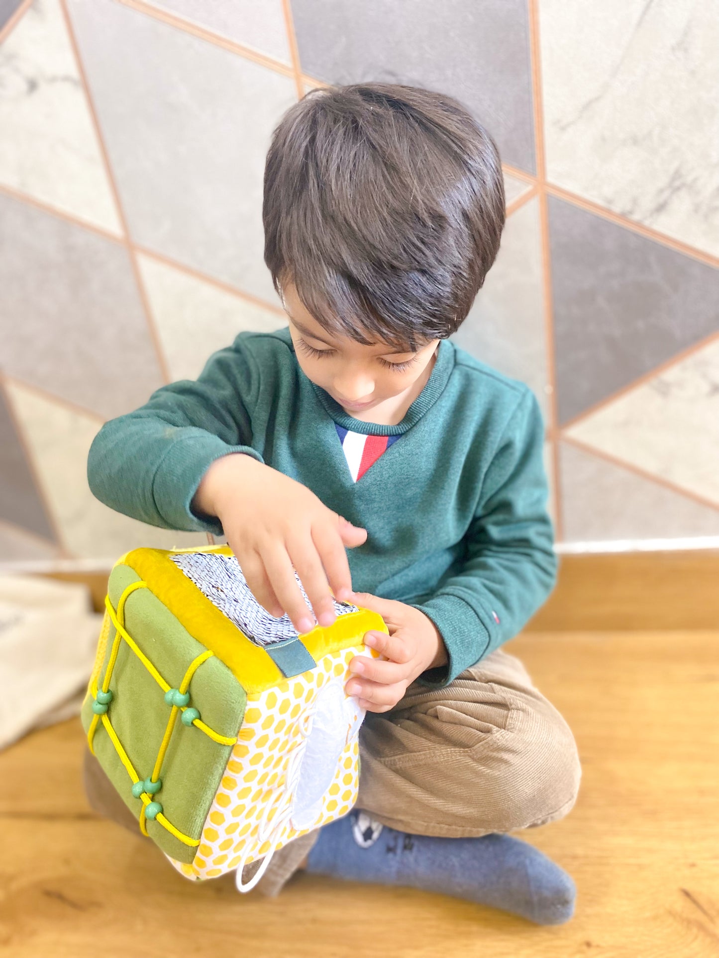 Yellow Tropical Activity Cube