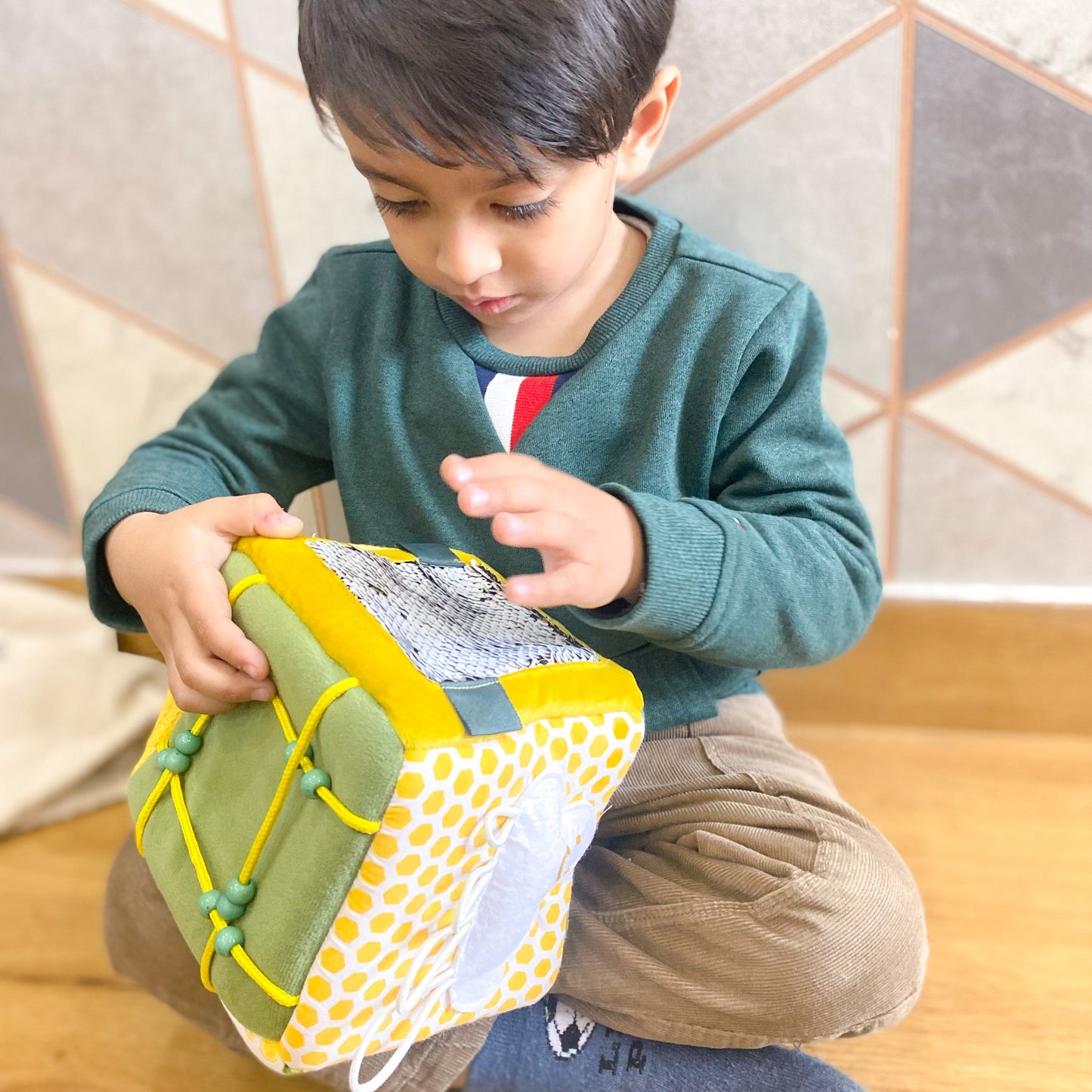 Yellow Tropical Activity Cube