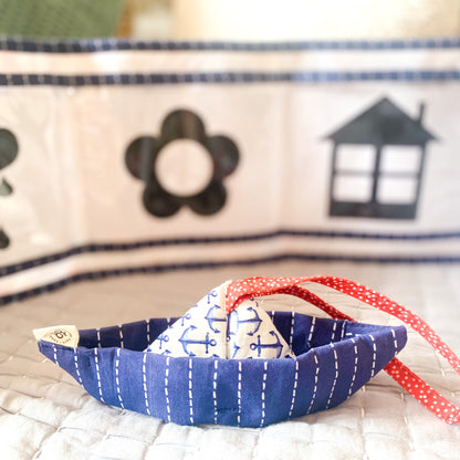 Nautical Cardholder and Crinkle Toy